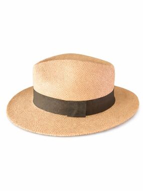 Montecristi Panama Hat Handwoven Ecuador Size 58 (7 1/4) Classic Straw Fedora